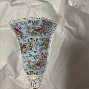 Formalities by Baum Bros. Bird Chintz floral wall vase